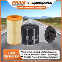 Fram Filter Service Kit Oil Air Fuel for Fiat Ducato Turbo 02/2007-02/2012