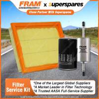 Fram Filter Service Kit Oil Air Fuel for Ford Fiesta WP 04/2004-01/2006