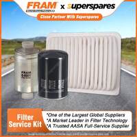 Fram Filter Service Kit Oil Air Fuel for Ford Territory SX 2WD AWD 06/2004-2005