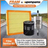 Fram Filter Service Kit Oil Air Fuel for Holden Astra TS II 2001-2004