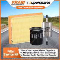 Fram Filter Service Kit Oil Air Fuel for Holden Barina SB Combo Van SB