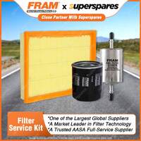 Fram Filter Service Kit Oil Air Fuel for Holden Barina Combo Tigra Vxr Combo