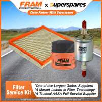 Fram Filter Service Kit Oil Air Fuel for Holden Commodore VT II VX VY VZ VU LS1