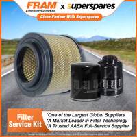 Fram Filter Service Kit Oil Air Fuel for Mazda Bt50 DX WL-AT WE-AT 2006-2011