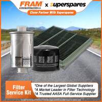 Fram Filter Service Kit Oil Air Fuel for Mitsubishi Triton MK 1996-2006