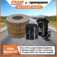Fram Filter Service Kit Oil Air Fuel for Toyota Landcruiser FZJ105 03/1998-2003