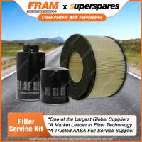 Fram Filter Service Kit Oil Air Fuel for Toyota Landcruiser HDJ80R 01/1991-1998