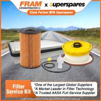 Fram Filter Service Kit Oil Air Fuel for Toyota Landcruiser VDJ79 VDJ76 78