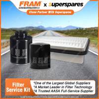 Fram Filter Service Kit Oil Air Fuel for Toyota Landcruiser Prado KZJ120R 03-06