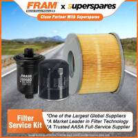Fram Filter Service Kit Oil Air Fuel for Toyota Landcruiser Prado VZJ95R 96-2003
