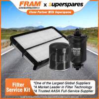Fram Filter Service Kit Oil Air Fuel for Holden Apollo JP V6 3L Petrol