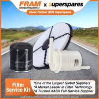 Fram Filter Service Kit Oil Air Fuel for Holden Nova LE 4AFC 6AF 4AFE
