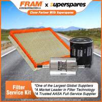 Fram Filter Service Kit Oil Air Fuel for Holden Statesman WH L67 WK 99-04