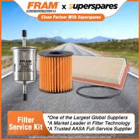 Fram Filter Service Kit Oil Air Fuel for Citroen C4 1.6i 4cyl 1.6L Petrol