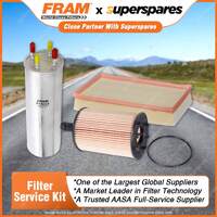Fram Filter Service Kit Oil Air Fuel for Volkswagen Transporter T5 AXD AXC BRS