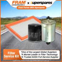 Fram Filter Service Kit Oil Air Fuel for Ford Corsair UA GL 4cyl Petrol
