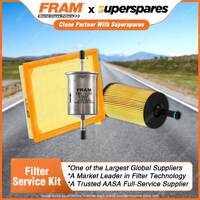 Fram Filter Service Kit Oil Air Fuel for Citroen Xsara N7 H/Back 4cyl 1.6L