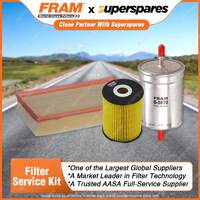 Fram Filter Service Kit Oil Air Fuel for Volkswagen Multivan Transporter T5