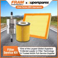 Fram Filter Service Kit Oil Air Fuel for Holden Combo Van XC Z14XEP Barina XC