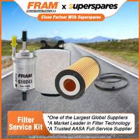 Fram Filter Service Kit Oil Air Fuel for Volkswagen Golf Mk V FSI Jetta 1K BLR