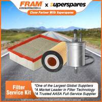 Fram Filter Service Kit Oil Air Fuel for Audi A4 B7 2.0 TFSI 2005-2008