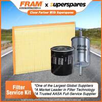 Fram Filter Service Kit Oil Air Fuel for Holden Astra TR C18SEL X20XEV C16SE