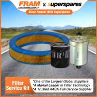 Fram Filter Service Kit Oil Air Fuel for Holden Astra LD Camira JD