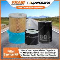 Fram Filter Service Kit Oil Air Fuel for Ford Trader 509 4cyl 3L Diesel
