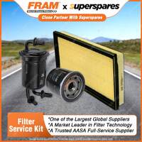 Fram Filter Service Kit Oil Air Fuel for Kia Carens Mentor Shuma Spectra