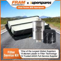 Fram Filter Service Kit Oil Air Fuel for Daihatsu Charade G203 08/1994-01/1996