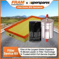 Fram Filter Service Kit Oil Air Fuel for Audi A3 S3 8L 1.6i 1.8 1.8T Qt