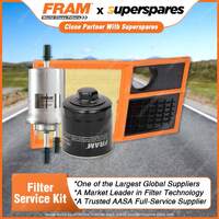 Fram Filter Service Kit Oil Air Fuel for Volkswagen Polo 6R 9N BUD