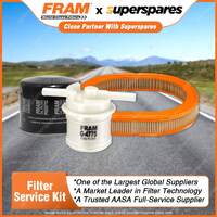 Fram Filter Service Kit Oil Air Fuel for Ford Laser KC E5 Tx3 KE Meteor GA GB