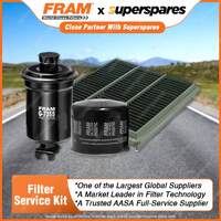 Fram Filter Service Kit Oil Air Fuel for Mitsubishi Pajero NK Starwagon Pajero