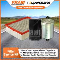 Fram Filter Service Kit Oil Air Fuel for Audi A4 B7 03/2005-03/2008