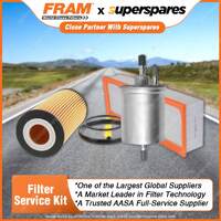 Fram Filter Service Kit Oil Air Fuel for Audi A4 B7 2.0 TFSI 10/2007-08/2009