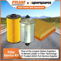 Fram Filter Service Kit Oil Air Fuel for BMW 530I E34 04/1993-03/1996