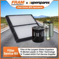 Fram Filter Service Kit Oil Air Fuel for Daewoo Lanos A16DMS 09/1997-2003