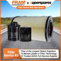 Fram Filter Service Kit Oil Air Fuel for Ford Courier PE Radial 01/1999-05/2000
