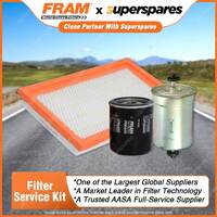 Fram Filter Service Kit Oil Air Fuel for Holden Calais VN 08/1988-09/1991