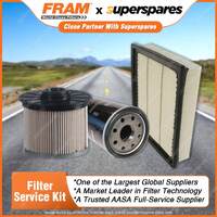 Fram Filter Service Kit Oil Air Fuel for Holden Colorado RC 4JJ1-TC 07/08-05/12