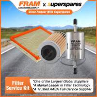 Fram Filter Service Kit Oil Air Fuel for Holden Statesman WL AlloyT190 08/04-06