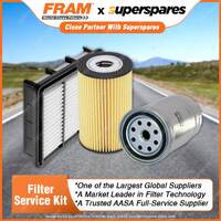 Fram Filter Service Kit Oil Air Fuel for Hyundai I30 FD 02/2008-04/2012