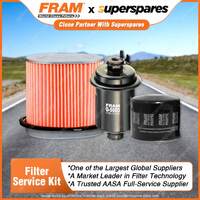 Fram Filter Service Kit Oil Air Fuel for Hyundai S Coupe 1N G4FKM 11/1994-1996