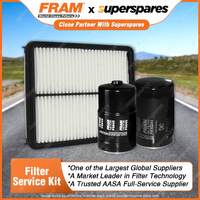 Fram Filter Service Kit Oil Air Fuel for Hyundai Santa Fe CM 11/2009-08/2012