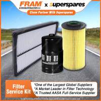 Fram Filter Service Kit Oil Air Fuel for Hyundai Santa Fe DM D4HB 09/2012-On