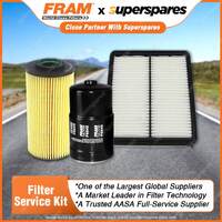 Fram Filter Service Kit Oil Air Fuel for Kia Sorento XM 10/2009-06/2015