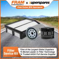 Fram Filter Service Kit Oil Air Fuel for Kia Sportage SL 08/2010-05/2013