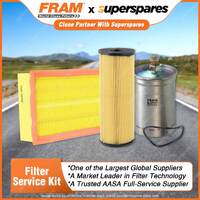 Fram Filter Service Kit Oil Air Fuel for Mercedes Benz 220E W124 02/1993-1995