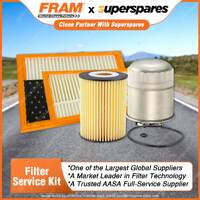Fram Filter Service Kit Oil Air Fuel for Mercedes Benz E280D W211 CDi 2005-2009